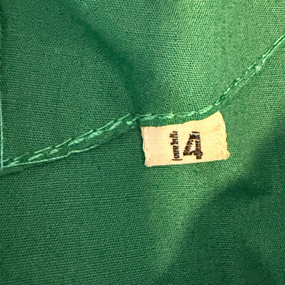 Veloso's Gift Shop NWT Vintage Green Kaftan w/ White Embroidery Coverup Dress OS - Picture 12 of 14
